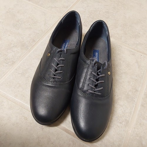 EASY SPIRIT Anti Gravity Women’s Size 10B leather upper Navy lace up flat - Picture 10 of 15