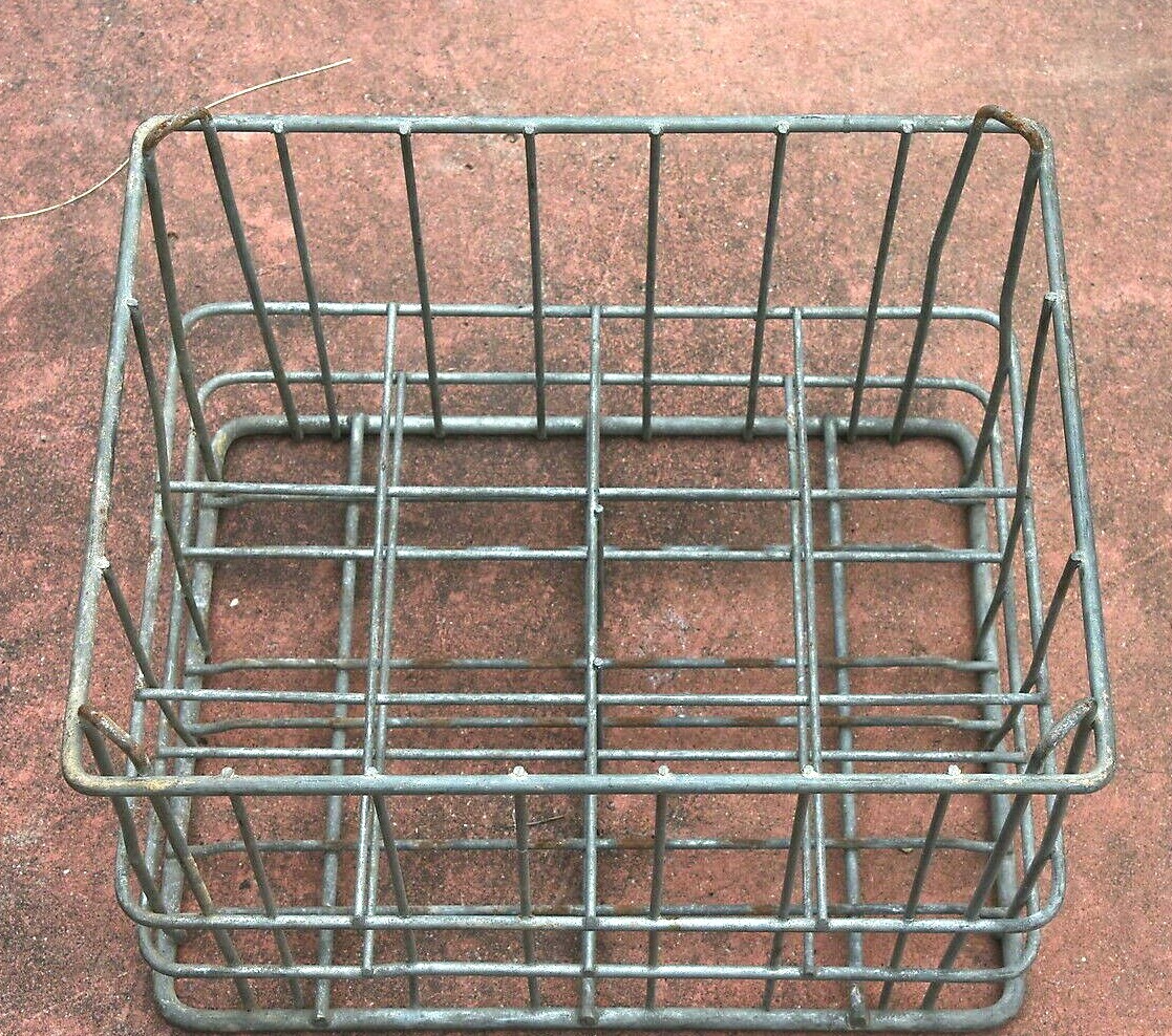 Milk Crate Wire divided Galvanized 12 compartment Heavy Duty