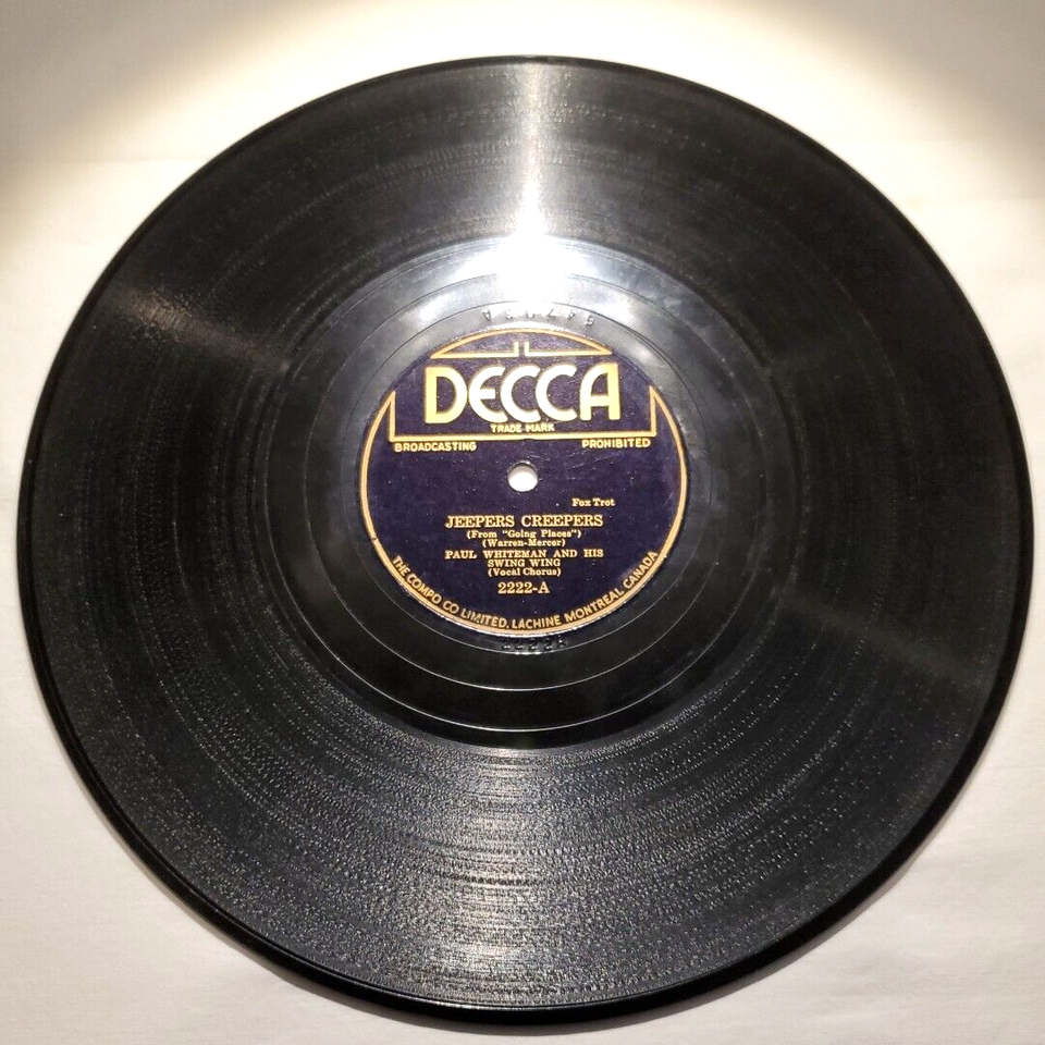 Paul Whiteman Jeepers Creepers / Mutiny In The Nursery 78 Record E eBay