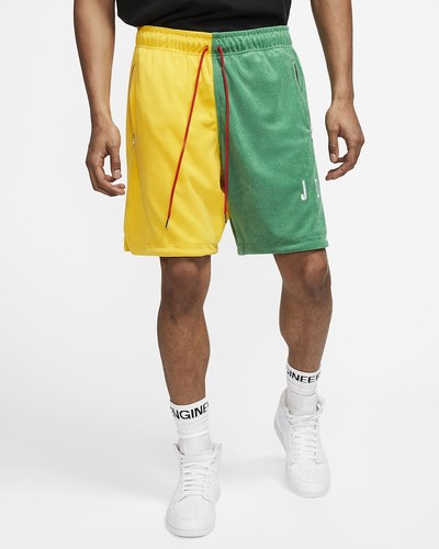 Air Jordan Sweat Shorts Green Yellow 