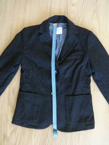 Gap Women's Modern Blazer, Grey 'Tweed' with Chambray Lining, XS - Picture 11 of 12