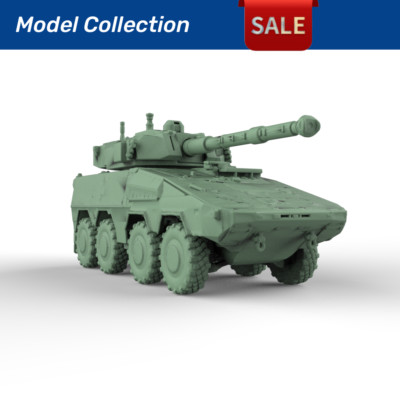 Model Kits 1/100 1/120 1/144 1/160 German BOXER MGS Light Tank
