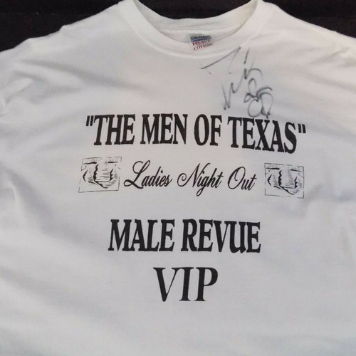 "The Men Of Texas" Ladies Night Out~Male Revue VIP ~ XL~ T-Shirt~With Autographs - Picture 2 of 5