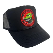 NEW GODZILLA CLASSIC BLACK HAT 5 PANEL HIGH CROWN TRUCKER SNAPBACK VINTAGE