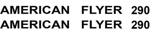 American Flyer Loco Tender Decal Lettering 290 and others
