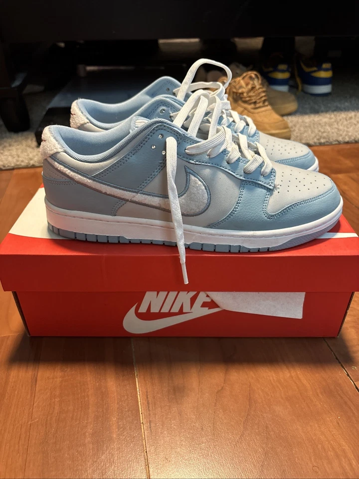 Nike Dunk Low Fleece Swoosh azul claro Foto 2 de 4