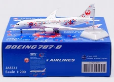 SQ Wings 1:200 JAL Japan Airlines Boeing B787-8 Diecast Aircraft Model JA823J