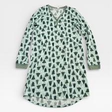 Lauren Conrad Pajama Dress Long Sleeve Christmas Trees Holiday Girls Sz XL 14/16