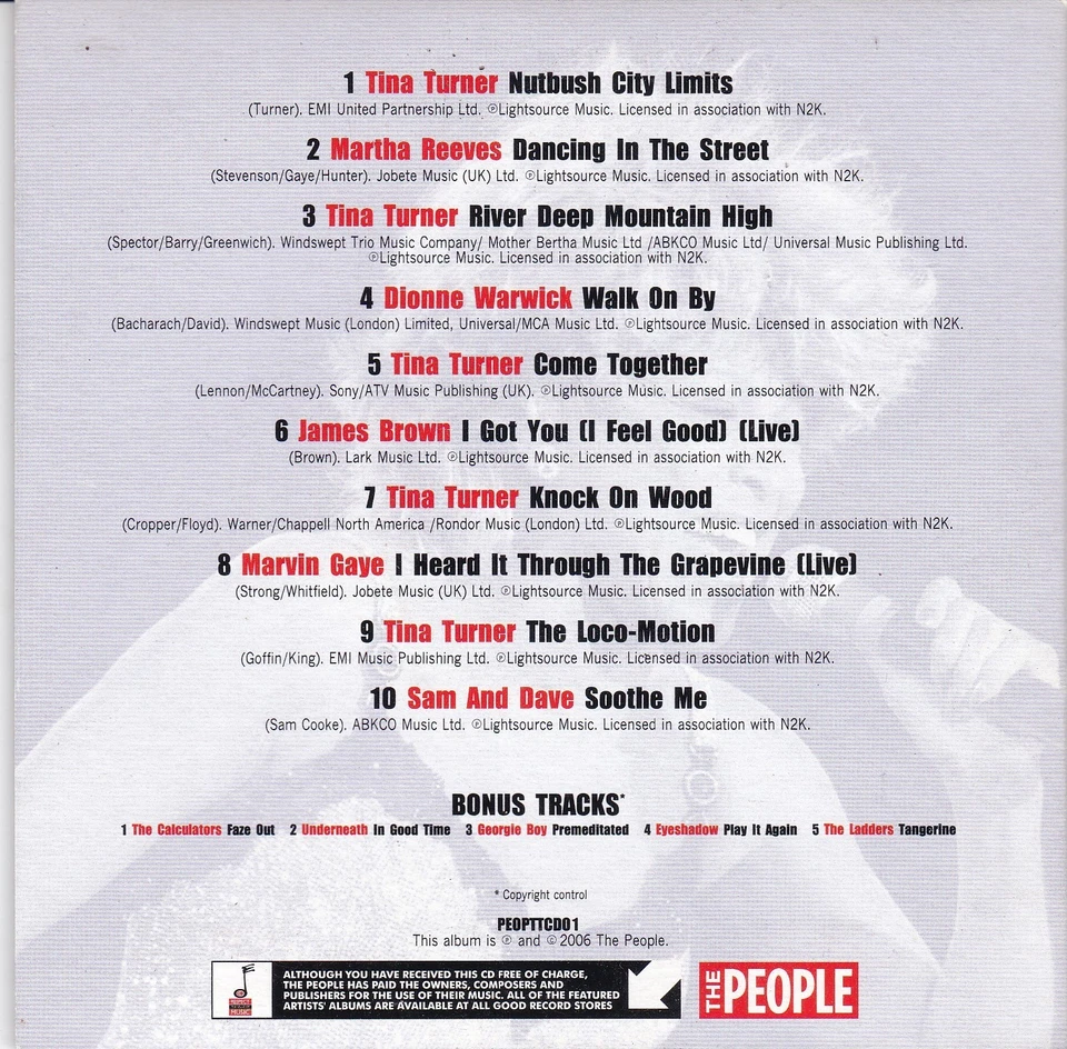 TINA & FRIENDS ( THE PEOPLE Newspaper CD ) - Bild 2 von 3