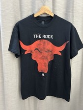 WWE The Rock Men's Black Brahma Bull Graphic Tee Shirt Vintage 2013 M Medium