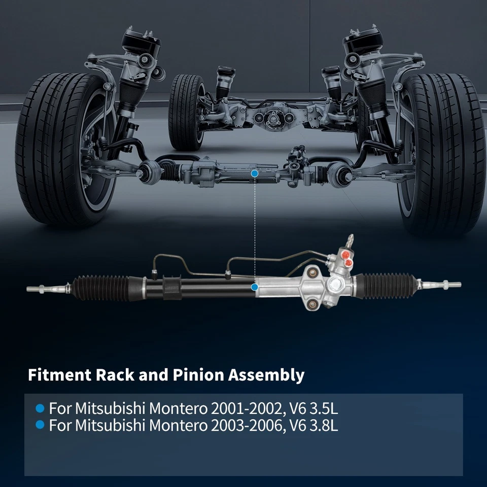 Hydraulic Power Steering Rack & Pinion for Mitsubishi Montero 2001-2006 26-2165 - Изображение 4 из 4
