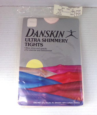 Vintage Danskin Ultra Shimmery Tights Size C Color 0226 Style 1331