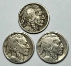 1913 P Type 1 Buffalo Nickels (Lot of 3) JV93