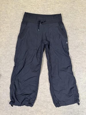 Lululemon Pants Womens 6 Black Dance Studio Crop Capri Drawstring Pockets Woven