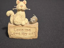 Vintage Love Me Love My Cat Figurine Suzi Skoglund -C9
