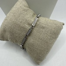 Signed Swarovski Crystal Tennis Bracelet 7.5 ...