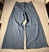 NWT Universal Thread High Rise Palazzo Leg Denim Jeans Blue Women Size 12