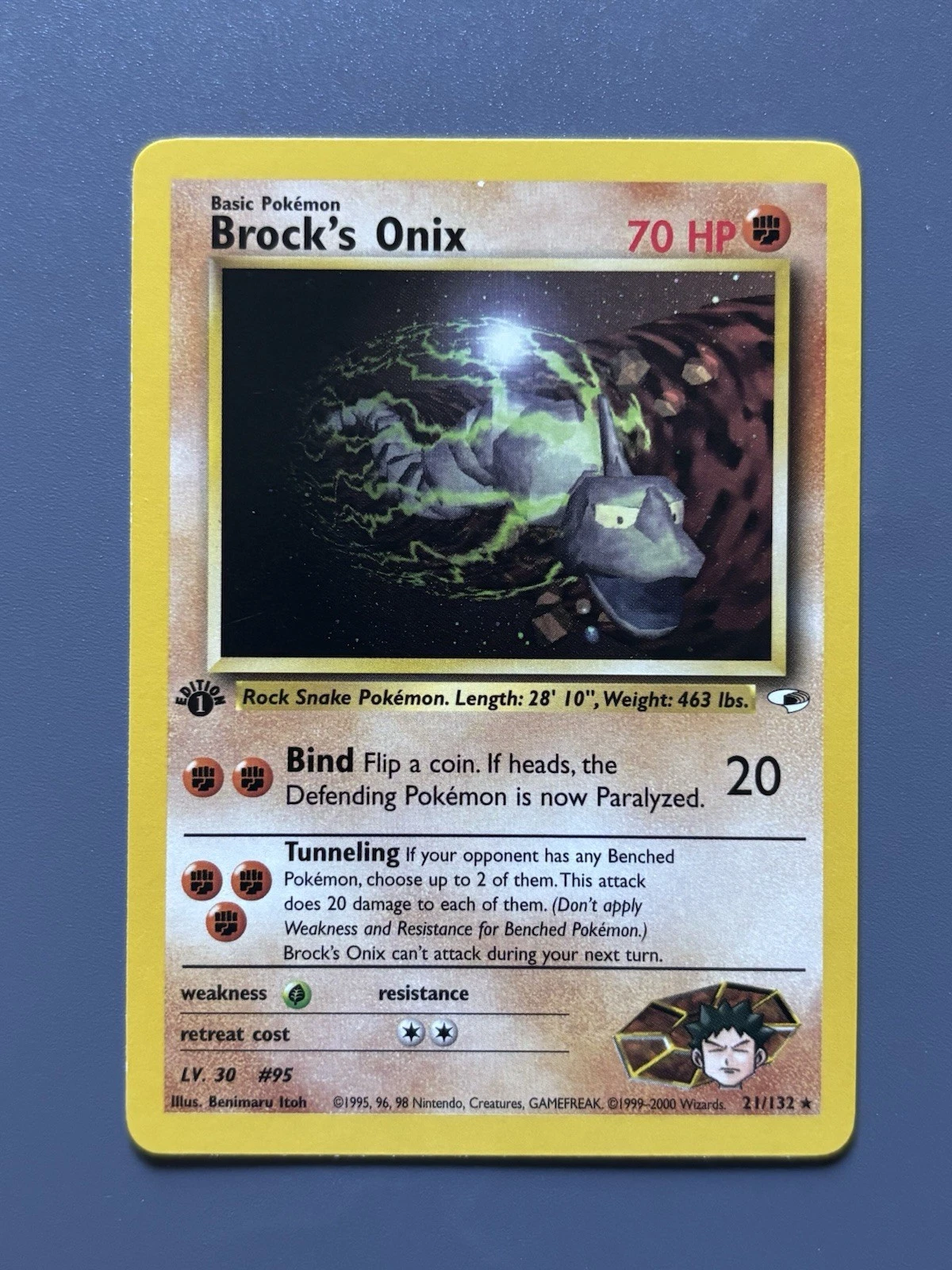 Brock's Onix #21 Heroes Rare 1st Edition- Everybody Loves A Discount! (see desc)