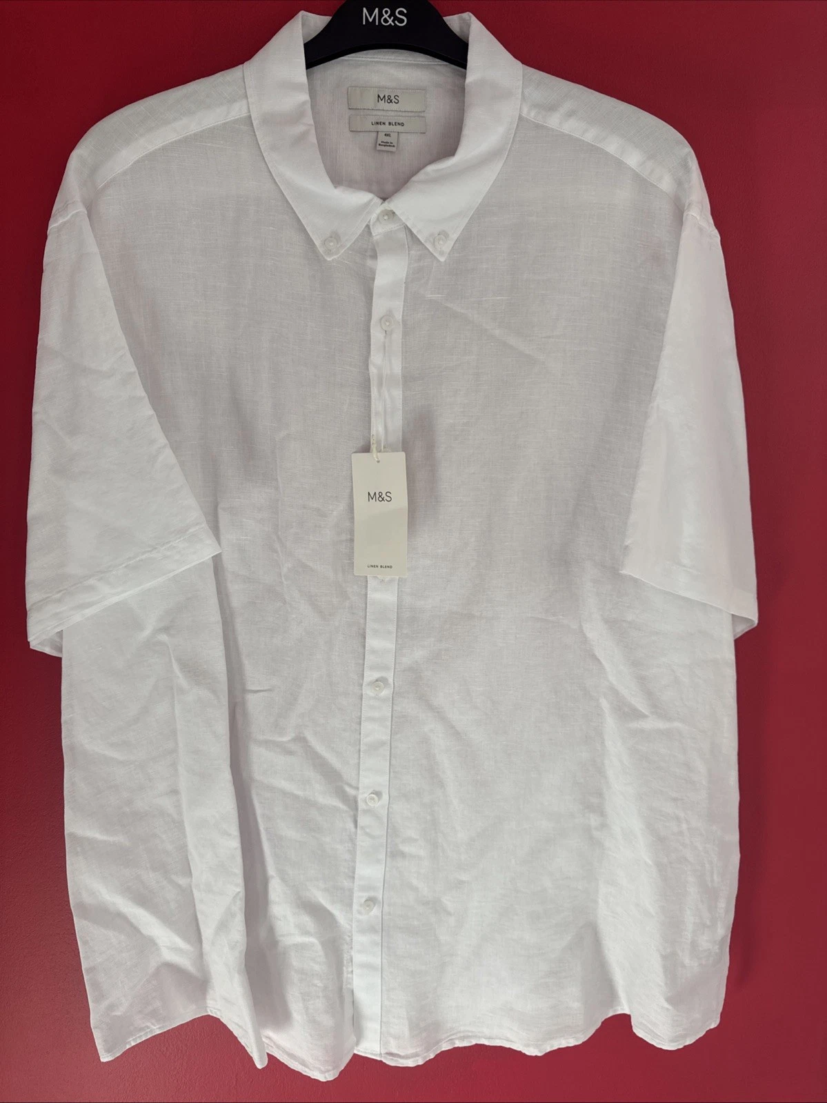 Marks and Spencer Men’s Linen Blend Short Sleeve Shirt Size 4XL
Opens in a new window or tab