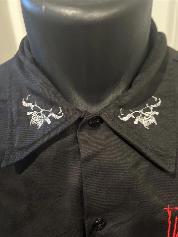 Camisa de Trabajo Bordada Danzig - Marca Dickies - XL - Negra - Rara Heavy Metal Foto 4 de 4