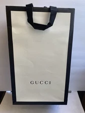 Gucci Authentic Empty Shopping Bag W/Ribbon Handles Tote Medium/Small 15" X 9"