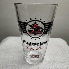 VINTAGE BUDWEISER LAGER BEER RETRO PINT COLLECTIBLE GLASS.