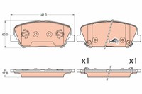 TRW Bremsbelagsatz Scheibenbremse Cotec GDB3582 FüR Hyundai KIA Veloster Cerato