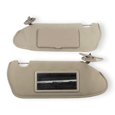 2003-2007 Saturn Ion Driver & Passenger Side Sun Visor Set Pair Beige Cloth