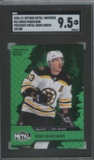 2020 Skybox Metal Universe Brad Marchand #63 Green Precious Gems PMG /10 SGC 9.5