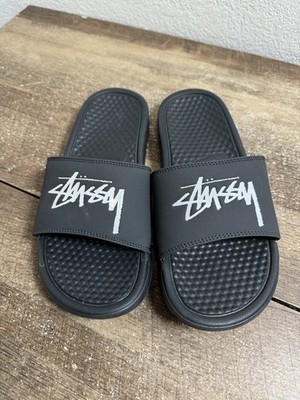 Stussy x Nike Benassi Off Noir Slides CW2787-001 Size 6M 7.5W