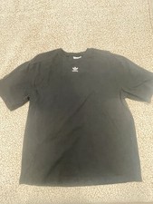 Adidas Adicolor Essentials Tee Black Men's Size Small 5/21 With White Logo
