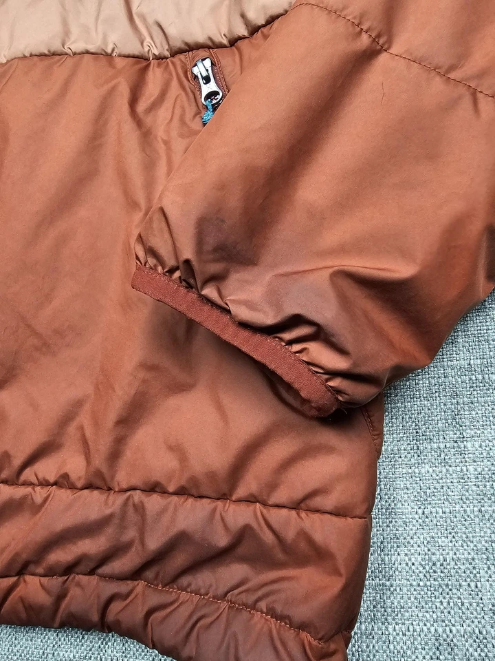 REI Co-op Jacket Mens Large Brown Tan Hooded Insulated Puffer Zip Pockets Hiking - Image 4 of 4