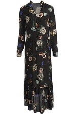 RED VALENTINO BLACK SILK MAXI DRESS IT 38 UK 6