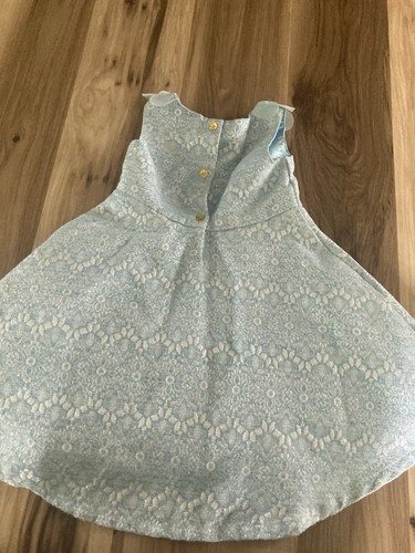 GIRL'S POWDER BLUE PRINT ELEGANT METALLIC DRESS BY OSH KOSH KIDS SIZE 5T - Picture 3 of 3