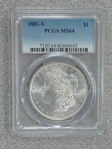 1881-S Morgan Silver Dollar PCGS MS64 (645)