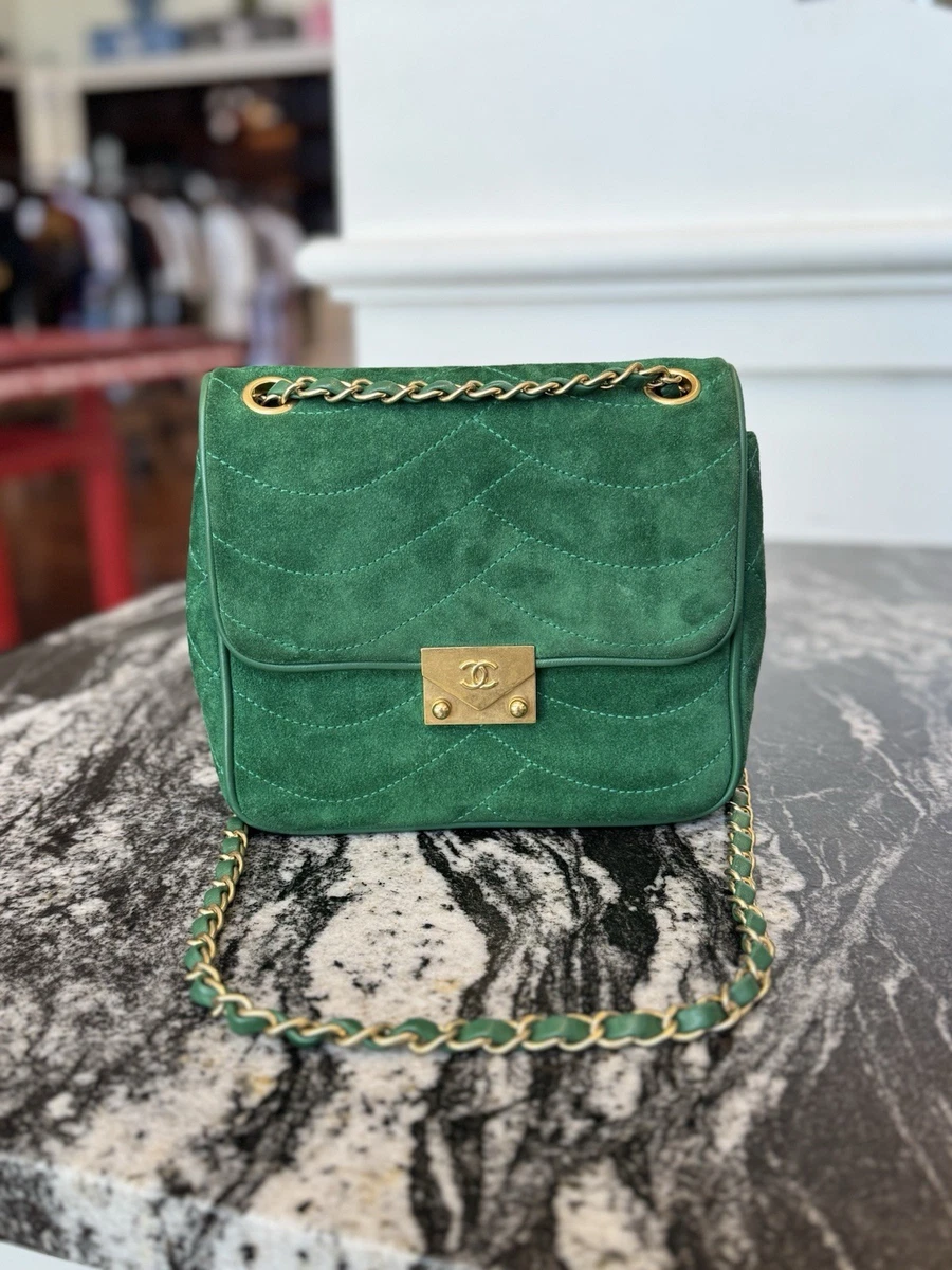 CHANEL Green Suede Exterior Bags & Handbags for Women for sale | eBay