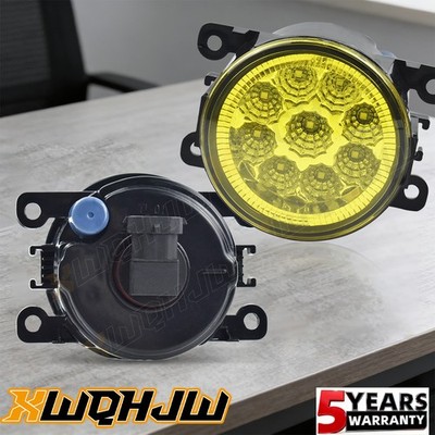 Front LED Fog Light Bumper Lamp Yellow Fit For Ford Explorer 2013 2014 2015 PAIR
