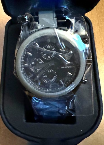 Emporio Armani Sportivo Men's AR-5953 Black 50M WR Analog Quartz Watch - Foto 6 di 10