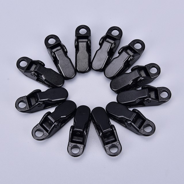 12X Awning Clamp Tarp Clips Snap Hangers Tent Camping Survival Tighten KW SO D/_X