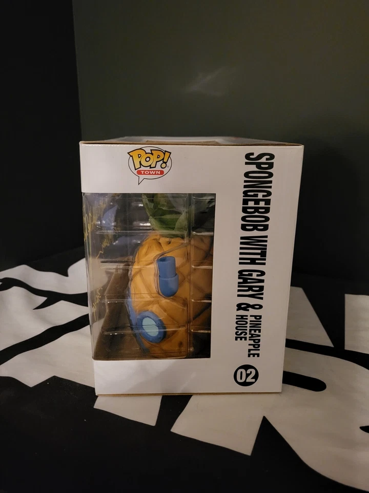 Bob Esponja con Gary Pineapple House 02 Funko Pop Town autógrafo firmado Tom Kenny Foto 3 de 4