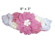 Puppy Bows Extra long dog collar slide accessory light dark rose pink