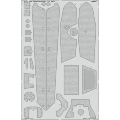 #MW22 EDUARD 36387 KING TIGER INITIAL ZIMMERIT 1/35 PE SET for TAKOM