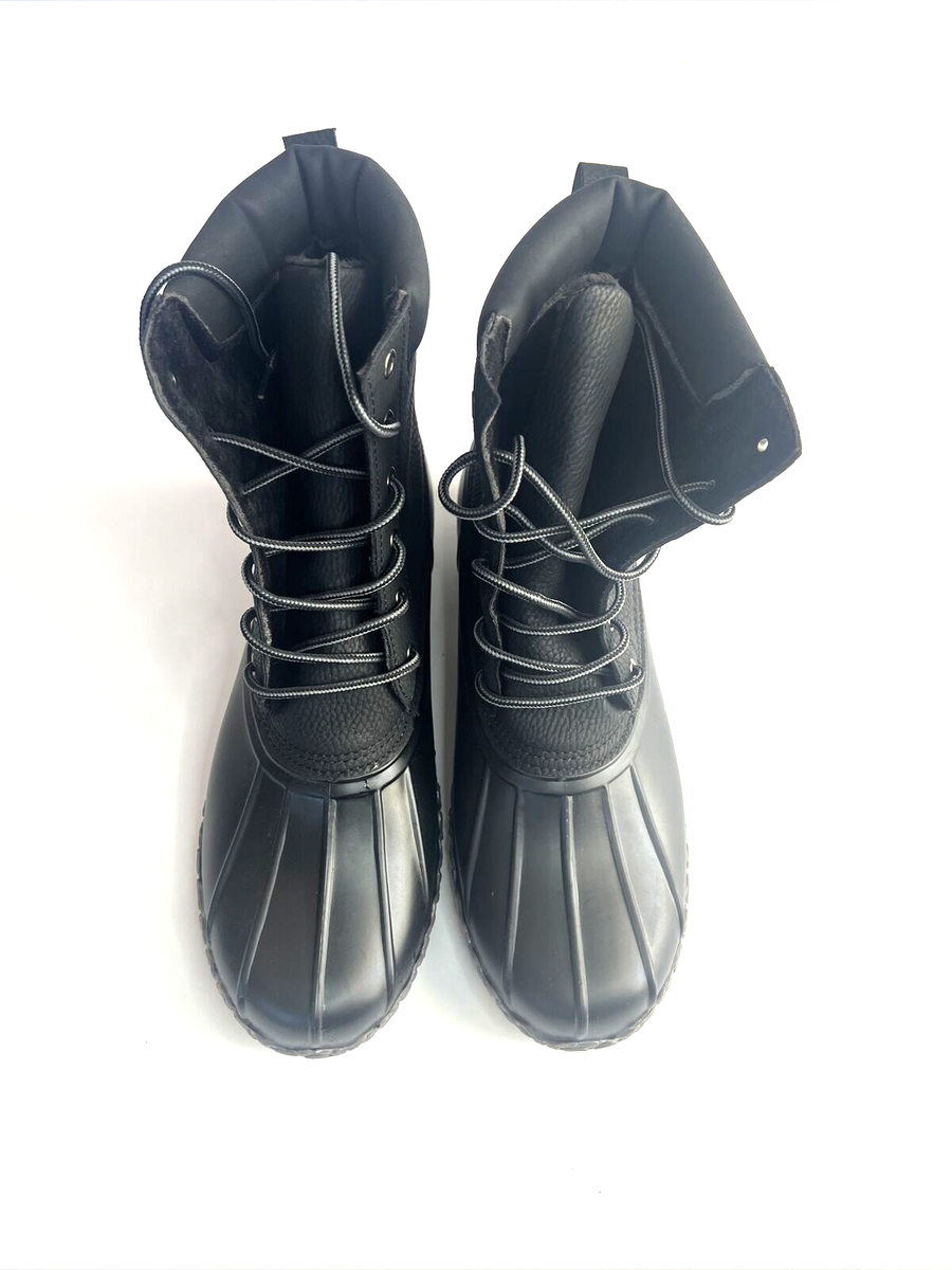 Weatherproof Vintage Adam II Mens Black Faux Fur Lined Duck Boots Size 12M D1 Weatherproof Vintage Adam II Duck Boots Men main image 4
