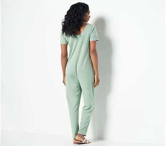 AnyBody Women's Regular Cozy Knit Short Sleeve Jumpsuit | eBay