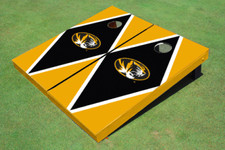 University of Missouri Black and Gold Matching Diamond Cornhole Boards