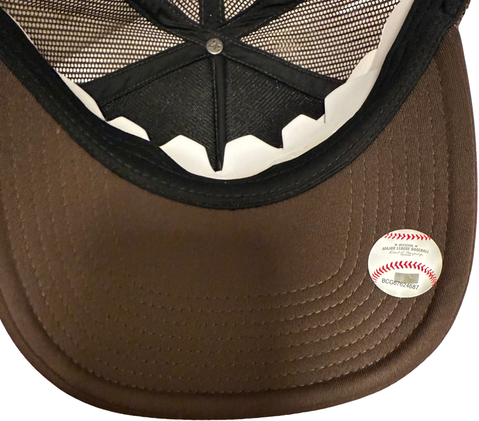 New York Yankees Trucker Hat '47 Brown Mesh L Rope SnapBack Baseball New NY MLB