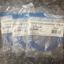 LOT OF 3 ICPCSJ07BL - ICC - PATCH CORD, CAT 5e MOLDED BOOT, 7 FT BLUE - NEW