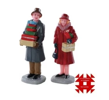 LEMAX VILLAGE MAILING FRENZY, SET OF 2 - ITEM # 82609 NIP