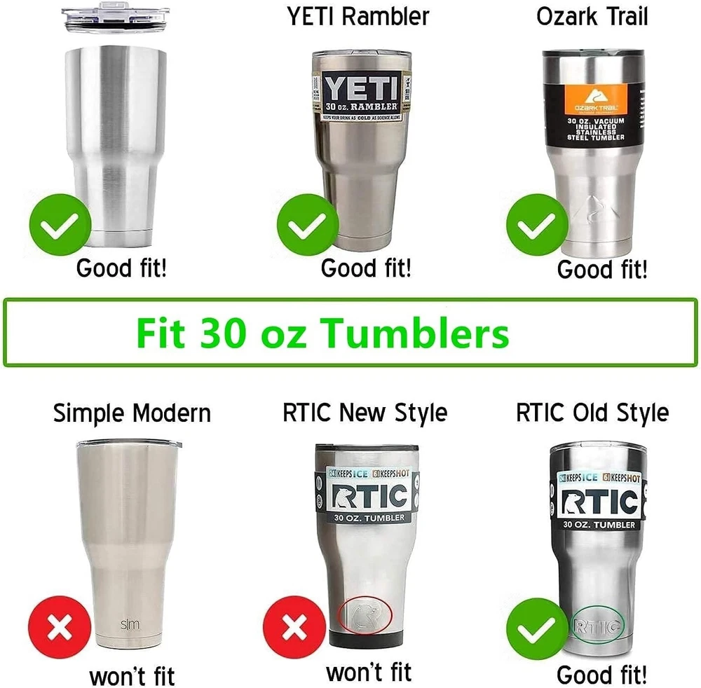 Spillproof 30 Oz Tumbler Replacement Lids 2-Pack for Stainless Steel Cups