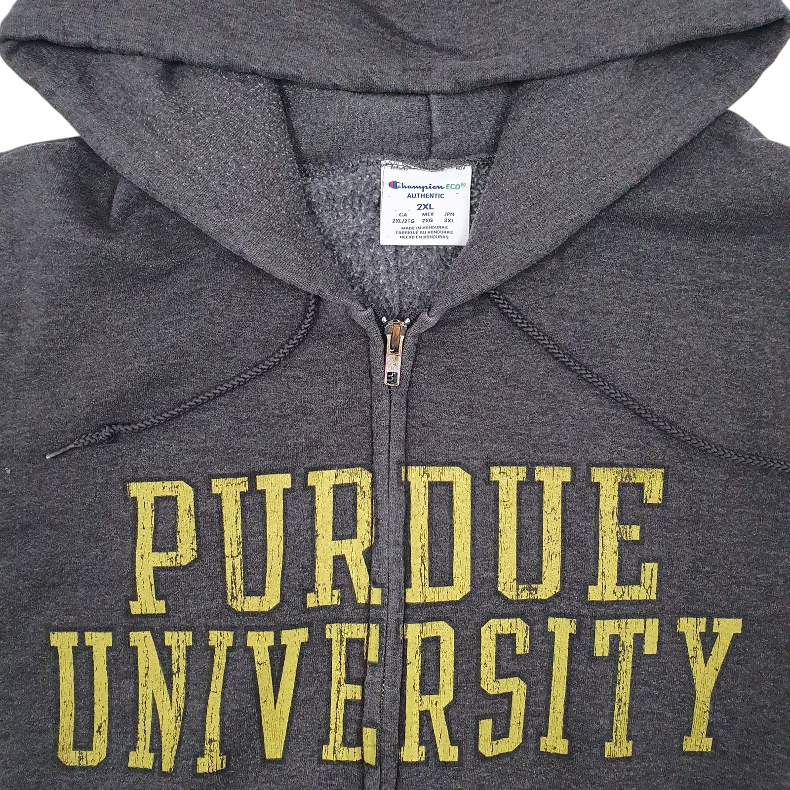 CHAMPION Full Zip Purdue University Jumper Sweatshirt Mens 2XL image 2
